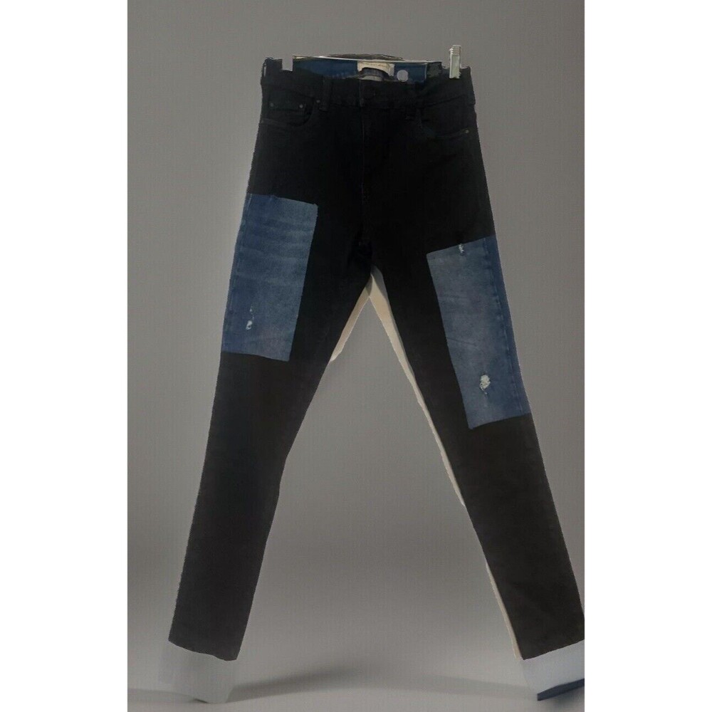 Ossira Denim Womans Size 32 Perfect Stretch Girlfriend Slim Ankle Patchwork